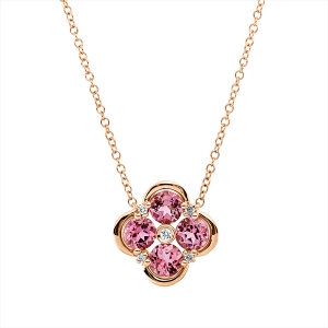 Collier 18 kt RG, mit ZÖ 40,6 cm