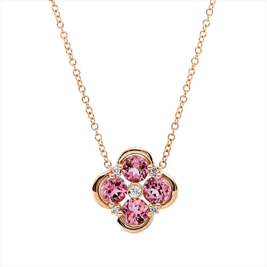 Collier 18 kt RG, mit ZÖ 40,6 cm