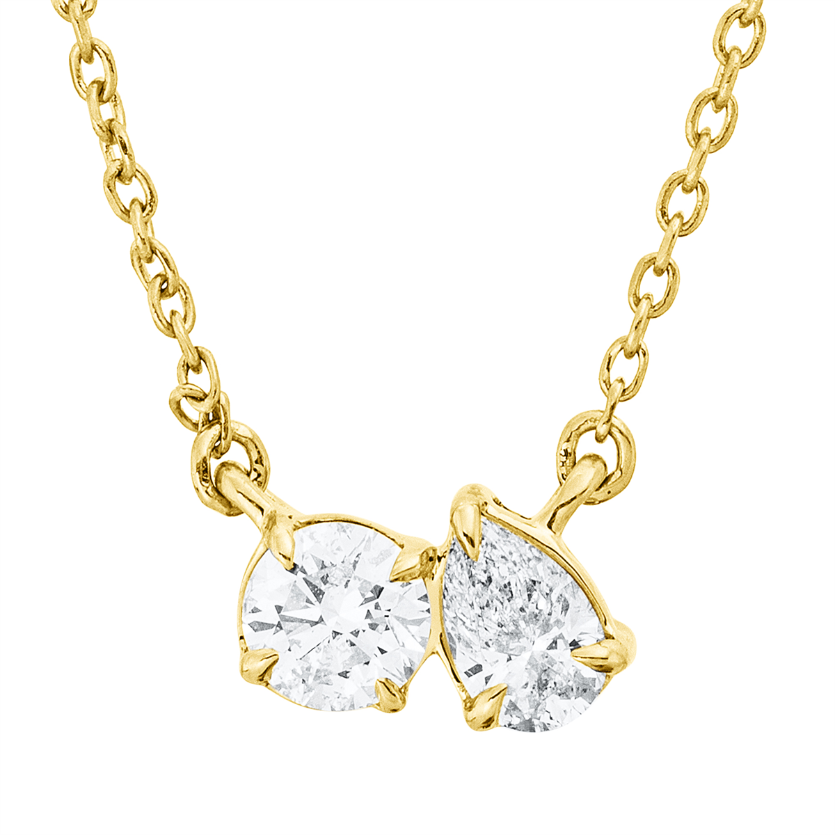 Collier 18 kt GG, mit ZÖ 40 cm + 42 cm