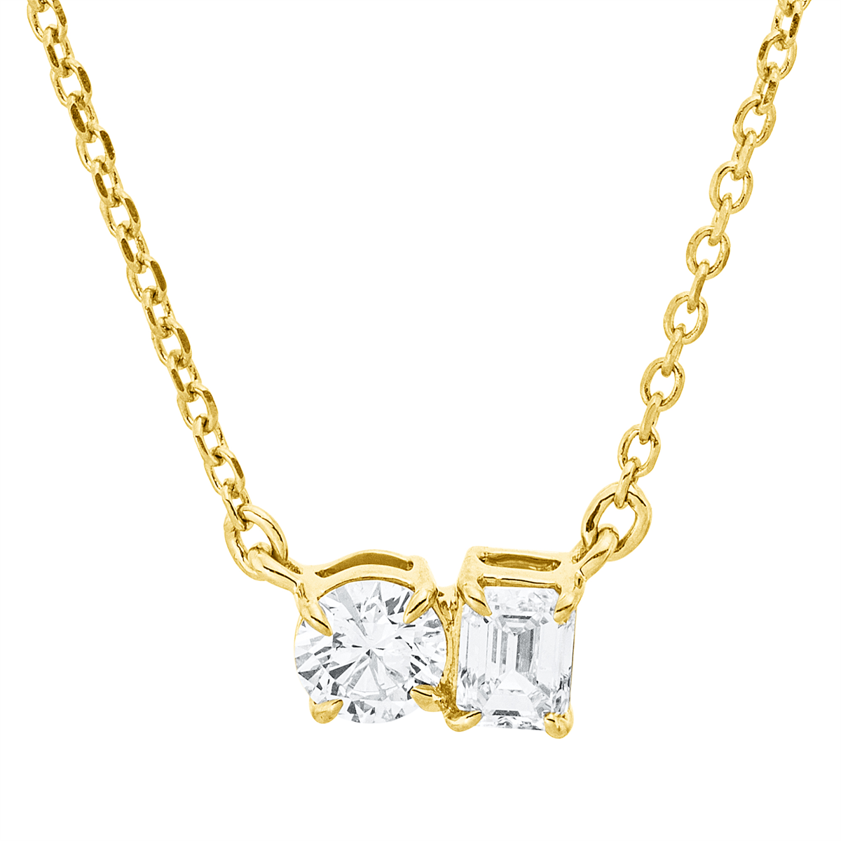 Collier 18 kt GG, mit ZÖ 40 cm + 42 cm