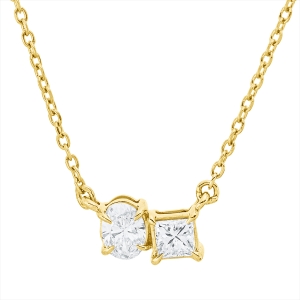 Collier 18 kt GG, mit ZÖ 40 cm + 42 cm
