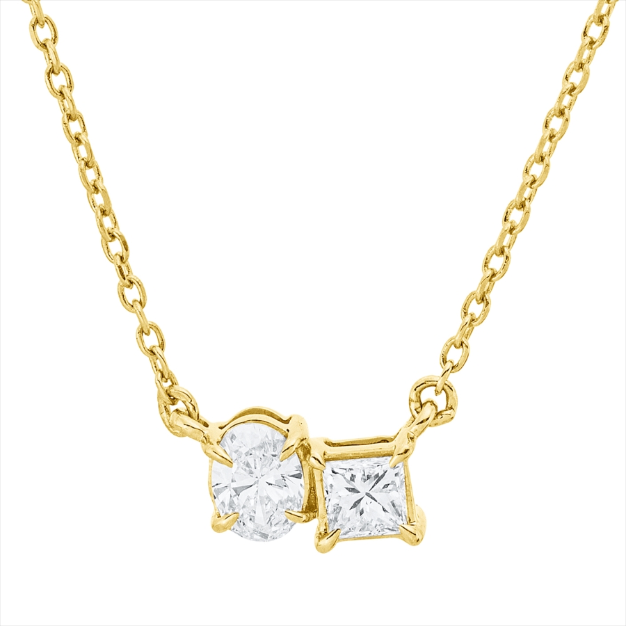 Collier 18 kt GG, mit ZÖ 40 cm + 42 cm