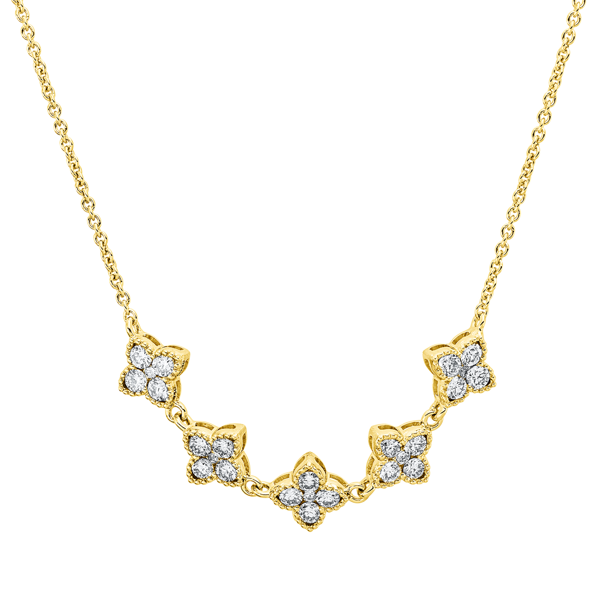 Collier 18 kt GG, mit ZÖ 40 cm + 42,5 cm