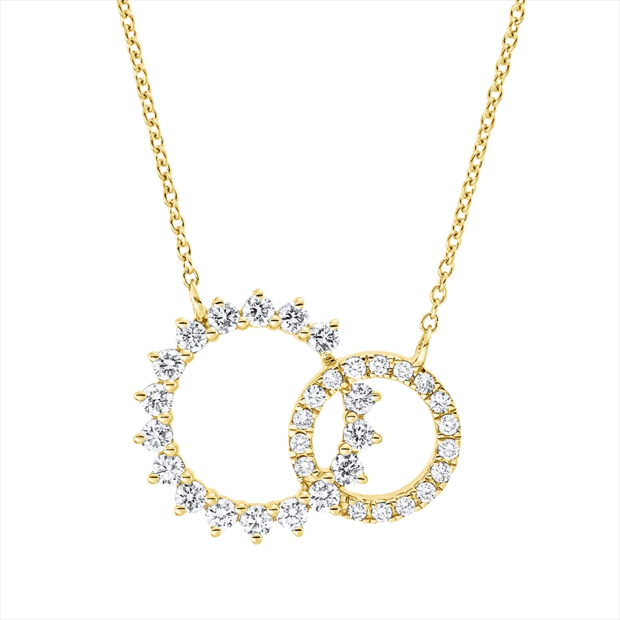 Collier 18 kt GG Kreis, mit ZÖ 40 cm + 42,5 cm