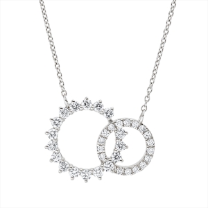 Collier 18 kt GG Kreis, mit ZÖ 40 cm + 42,5 cm