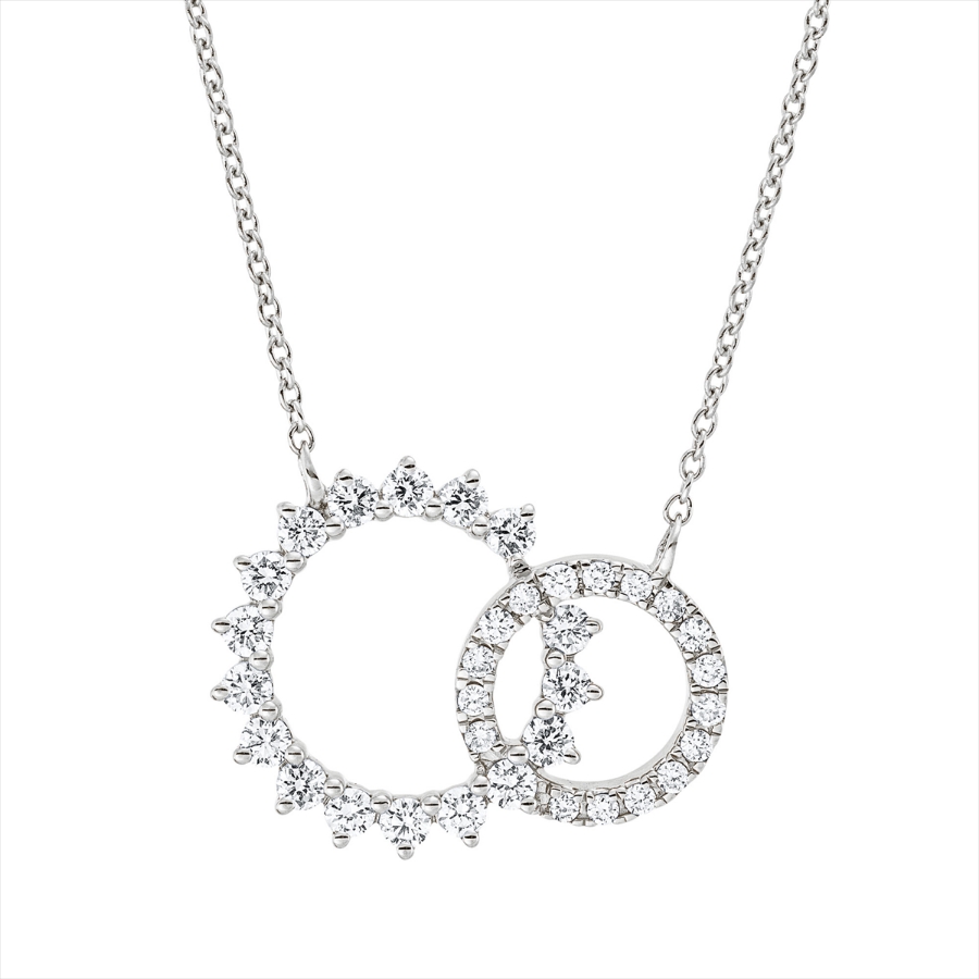 Collier 18 kt GG Kreis, mit ZÖ 40 cm + 42,5 cm