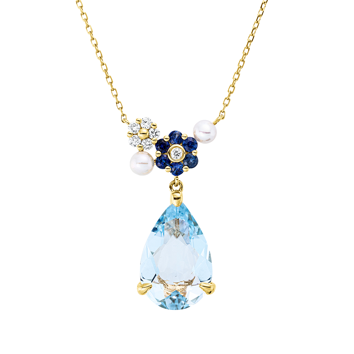 Collier 18 kt GG, mit ZÖ 40 cm