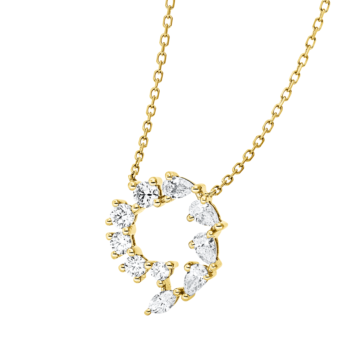 Collier 18 kt GG, mit ZÖ 40 cm