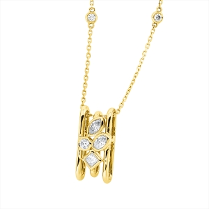 Collier Zarge 18 kt GG, mit ZÖ 40 cm + 43 cm
