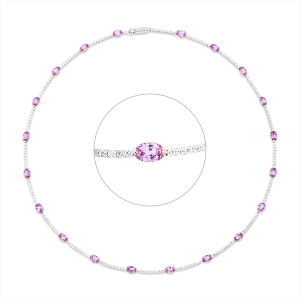 Collier 18 kt WG+RG