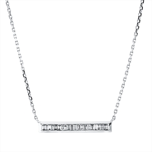 Collier 18 kt WG, mit ZÖ 40,6 cm + 43,2 cm