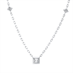 Collier 18 kt WG, ZÖ 40,6+43 cm