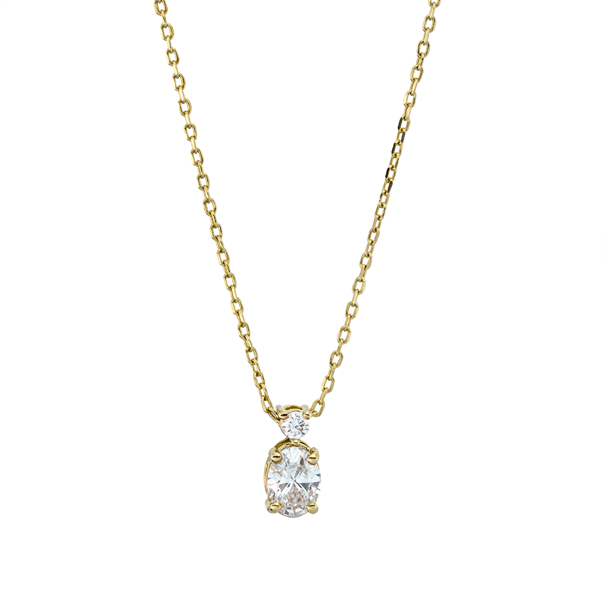 Collier 18 kt GG, mit ZÖ 40 cm + 42 cm