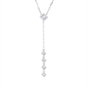 Collier 18 kt WG, ZÖ 40,6+43 cm