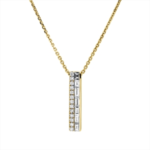 Collier 14 kt GG, mit ZÖ 40 cm + 43 cm