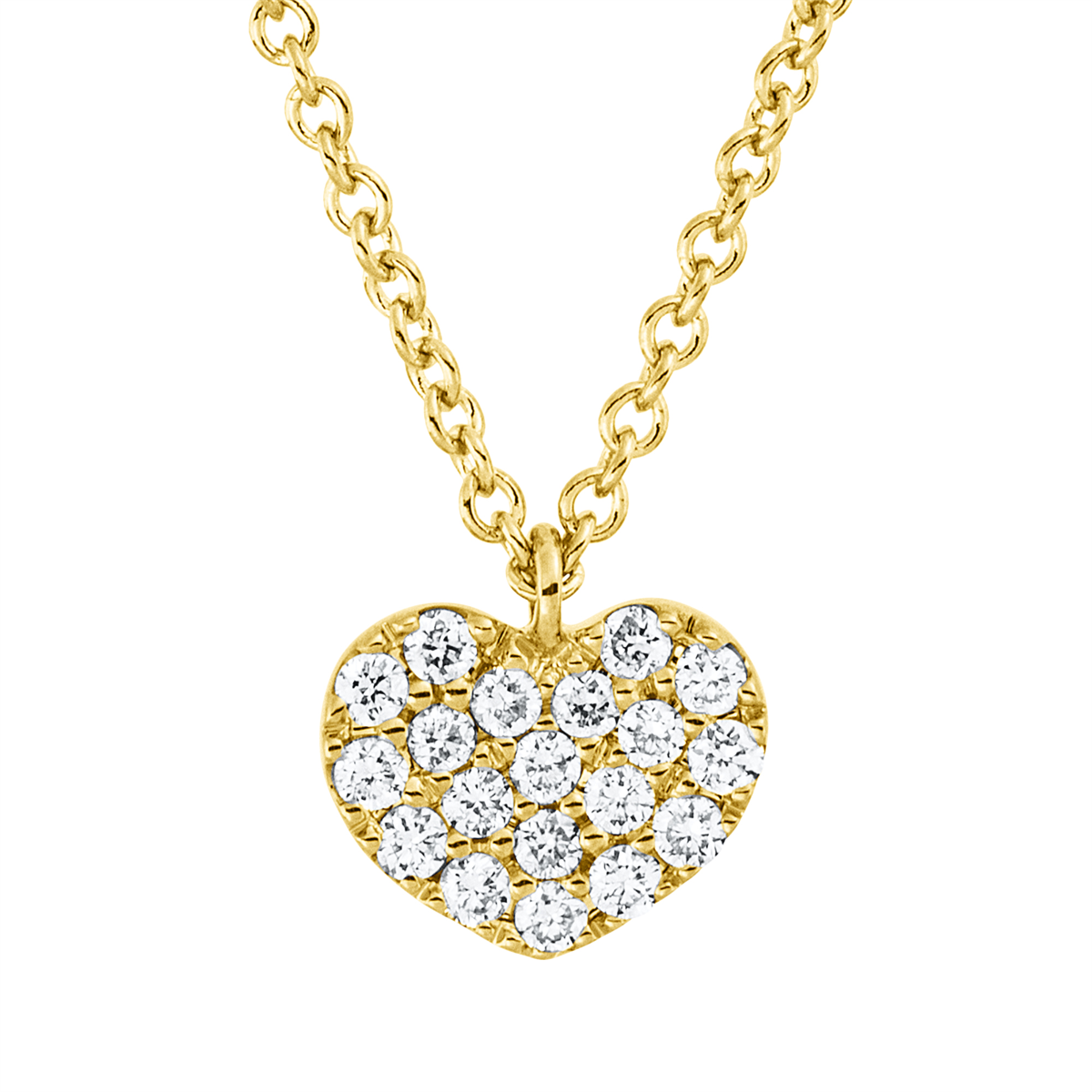 Collier 18 kt GG Herz, mit Öse