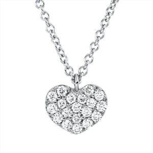 Collier 18 kt GG Herz, mit Öse