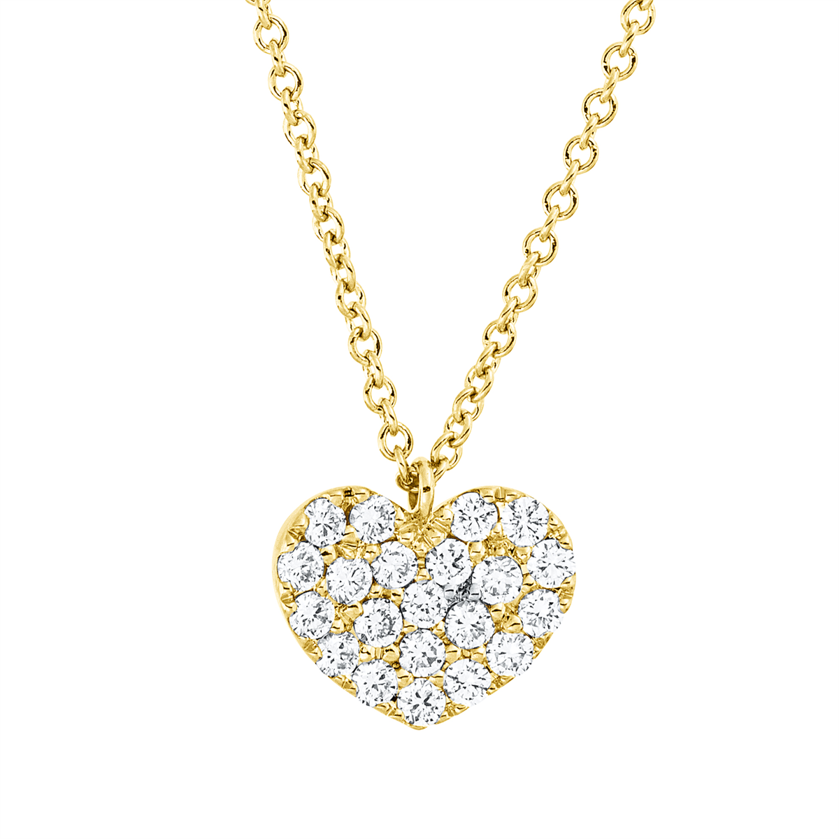 Collier 18 kt GG Herz, mit Öse