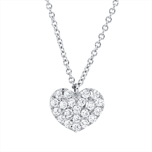 Collier 18 kt GG Herz, mit Öse