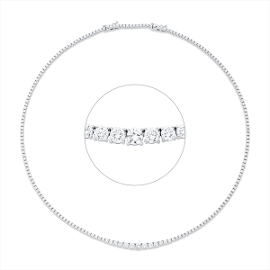Tennisarmband  18kt Weißgold mit 5,26ct Diamanten