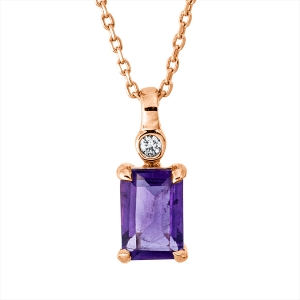Collier 18 kt RG, mit ZÖ 42 cm