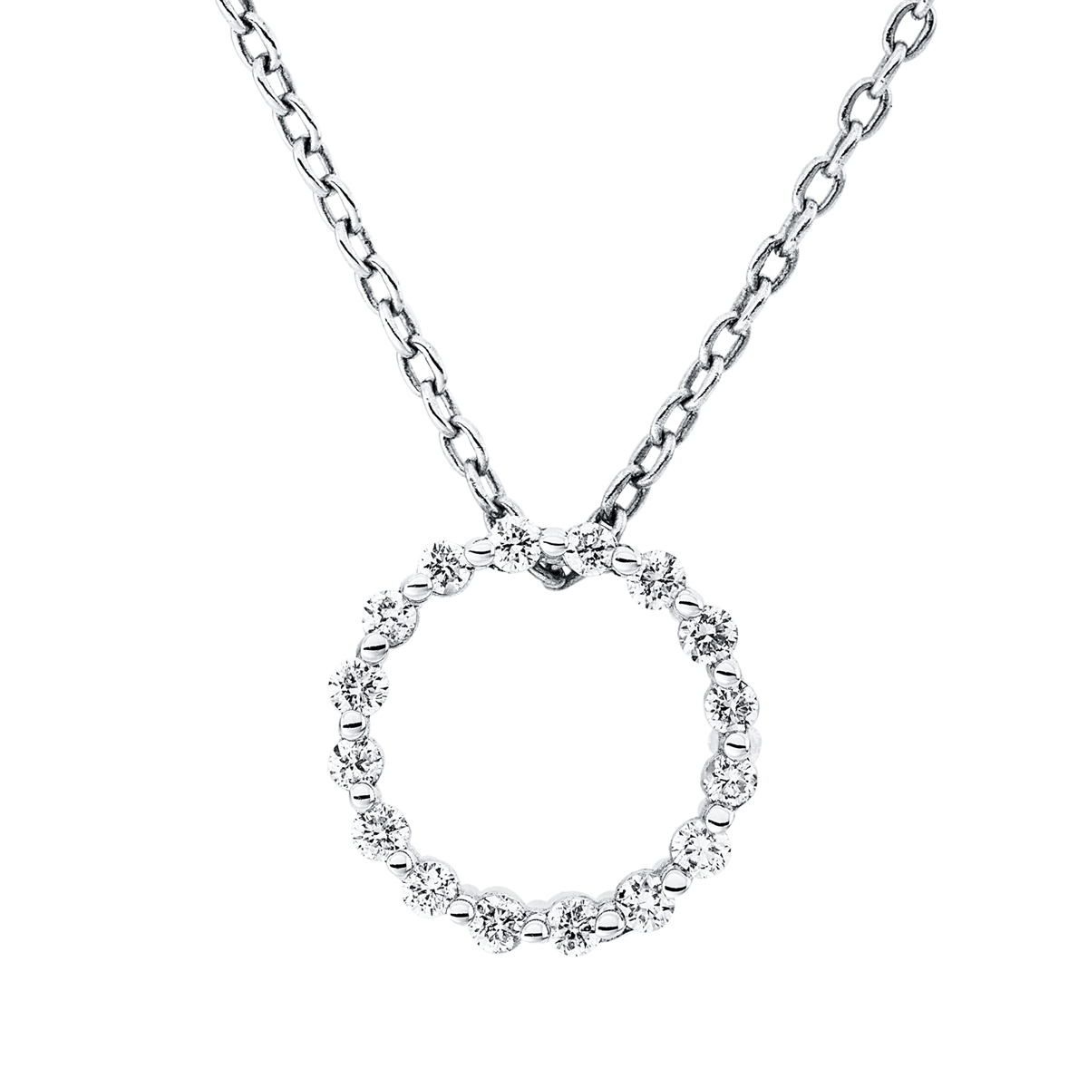 Collier 18 kt WG Kreis