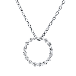 Collier 18 kt WG Kreis
