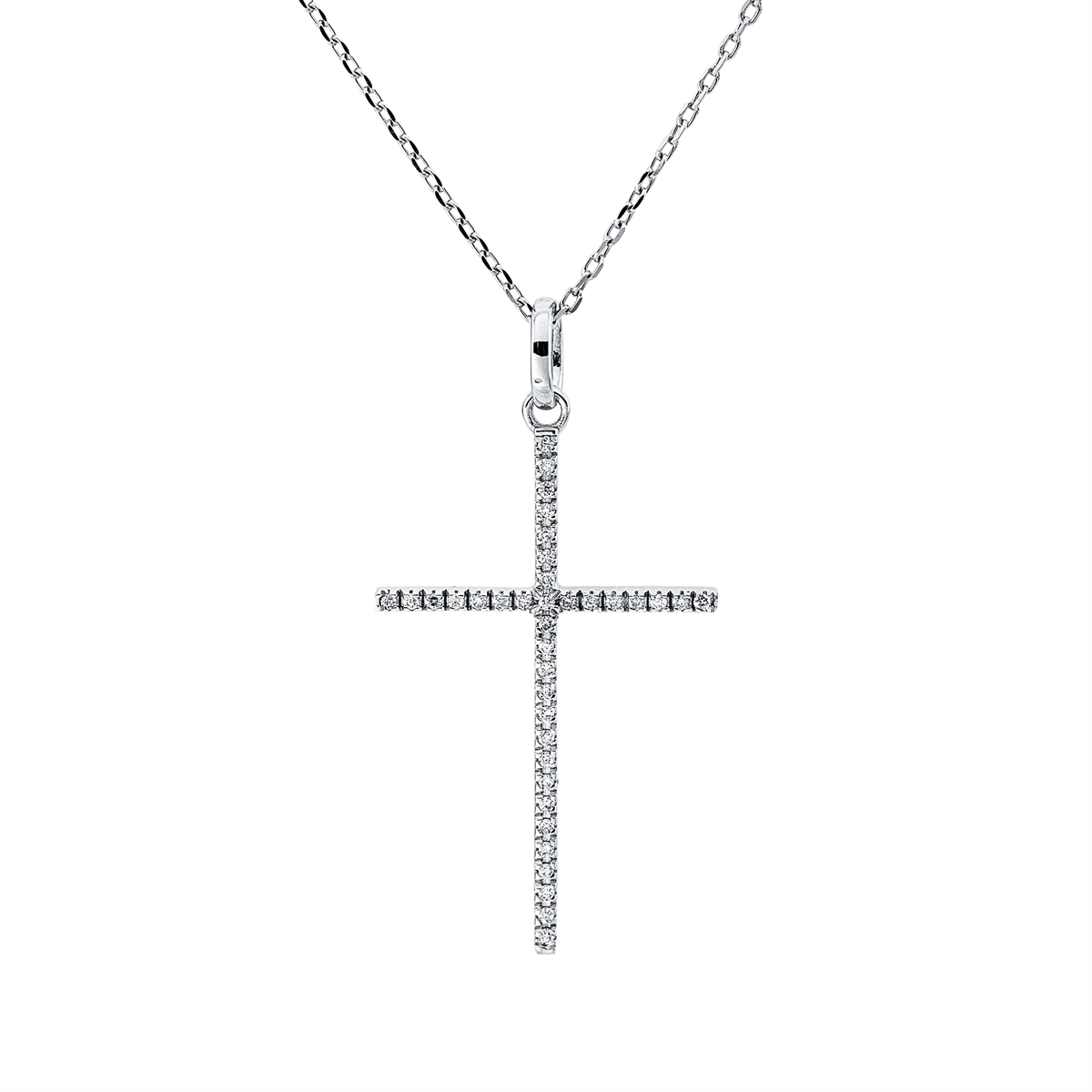 Collier 18 kt WG, mit Öse