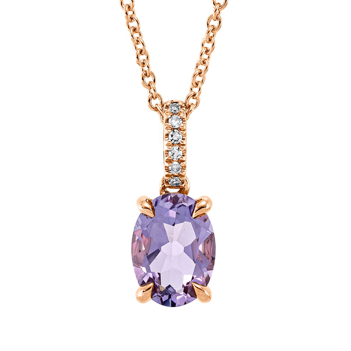 Collier 4er-Krappe 18 kt RG