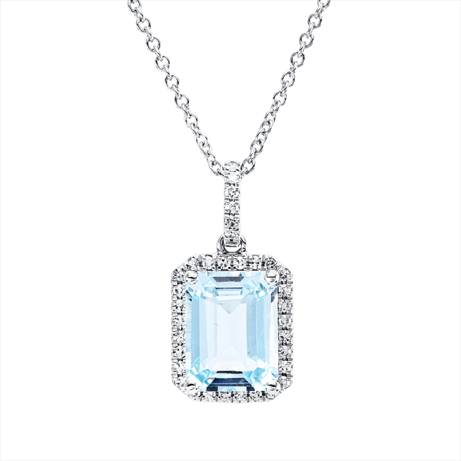 Collier 18 kt WG, mit ZÖ 42 cm