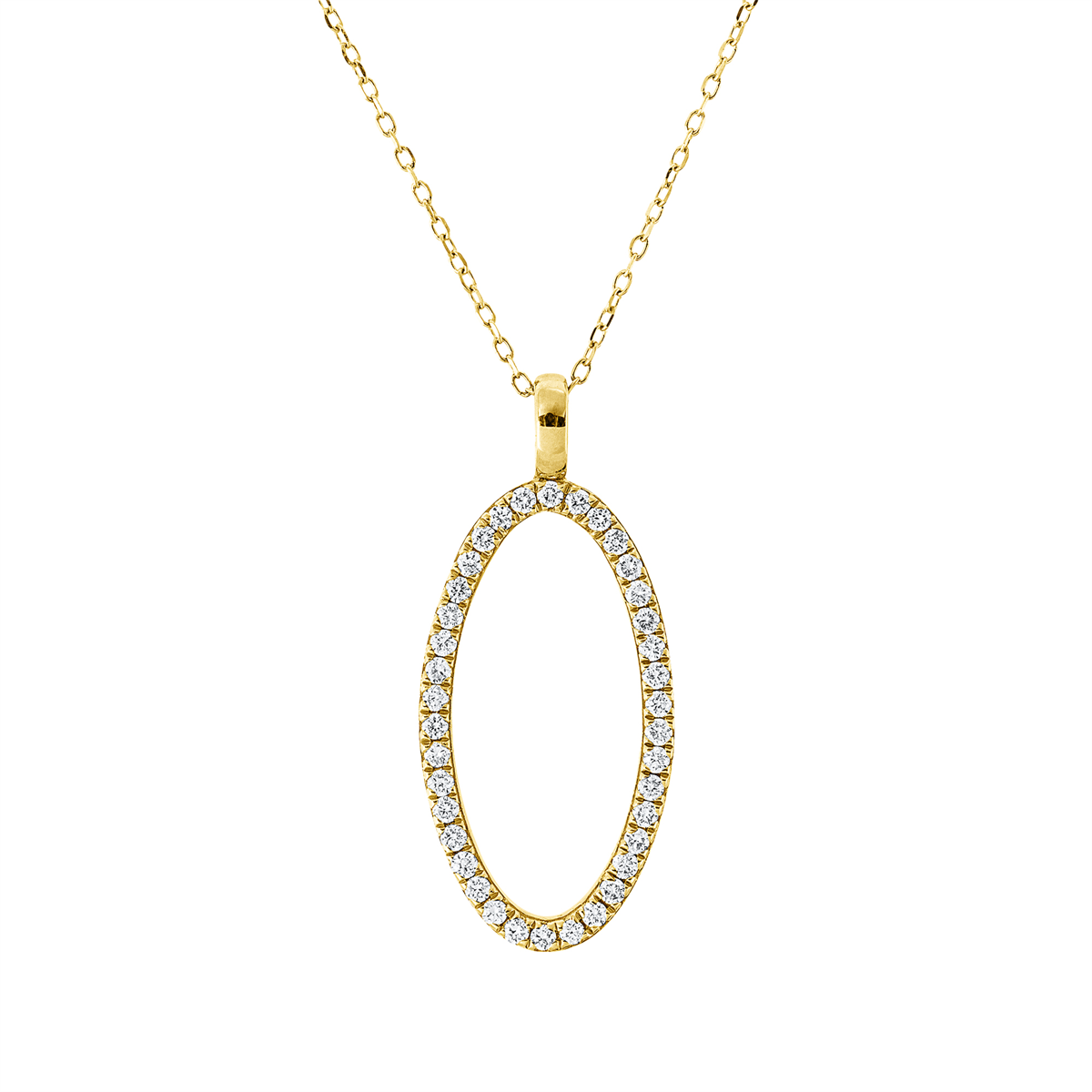 Collier 18 kt GG Kreis, mit ZÖ 40 cm + 42.5cm