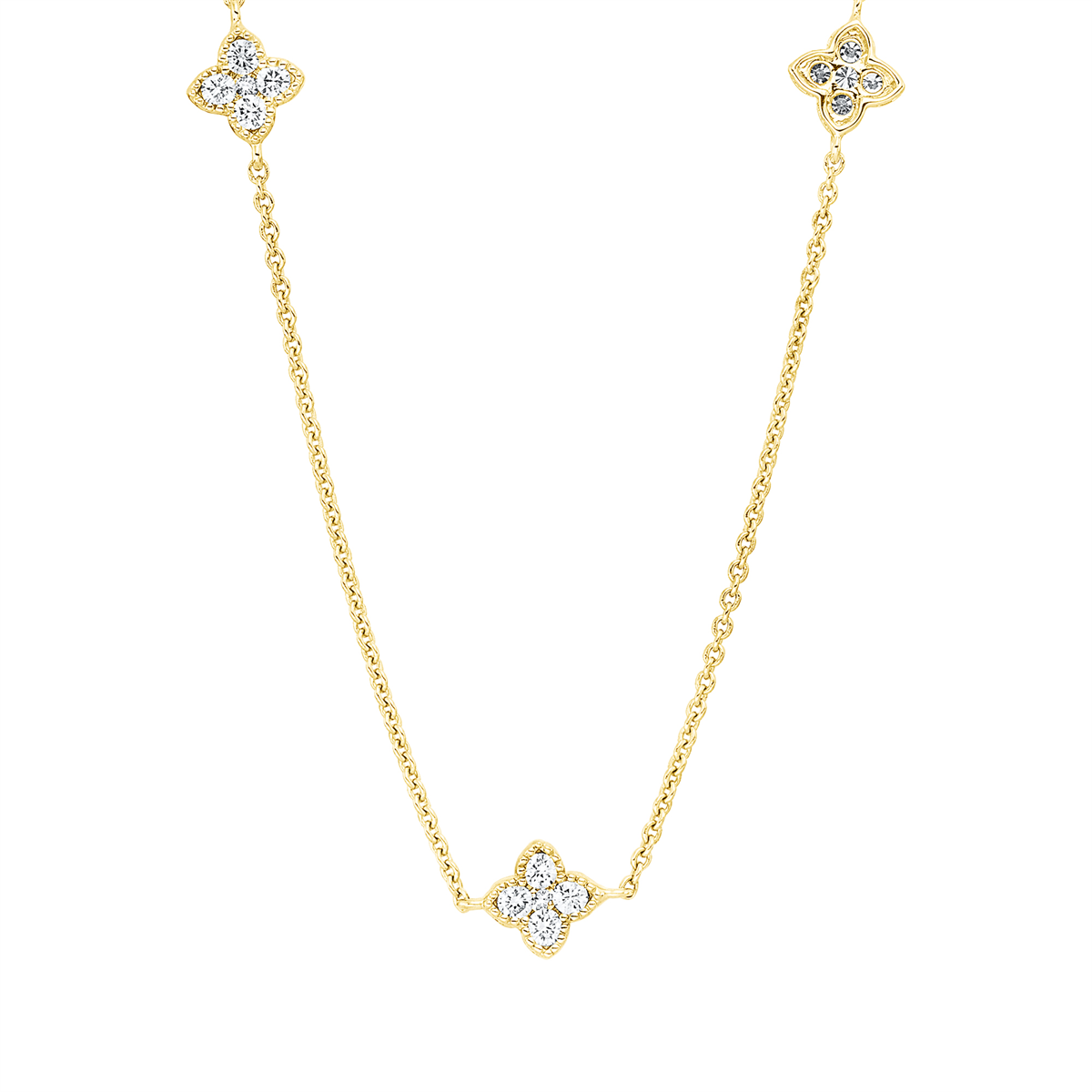 Collier 18 kt GG, mit ZÖ 40 cm + 42,5 cm