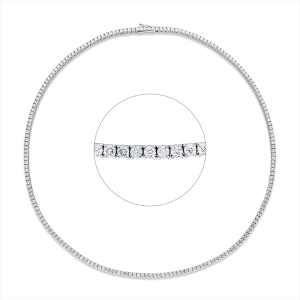 Tenniscollier 4er-Krappe 18kt Weißgold mit 5,86ct Diamanten