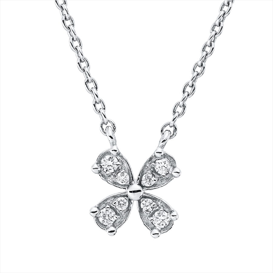 Collier 18 kt WG, mit ZÖ 39,5 cm