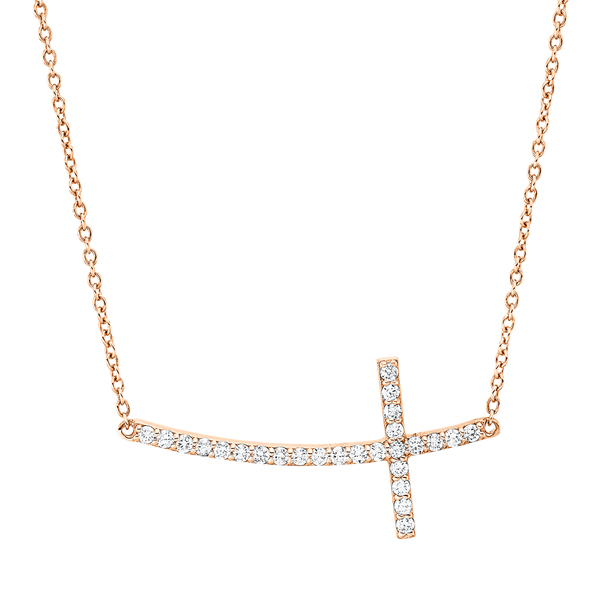 Collier 14 kt RG Kreuz