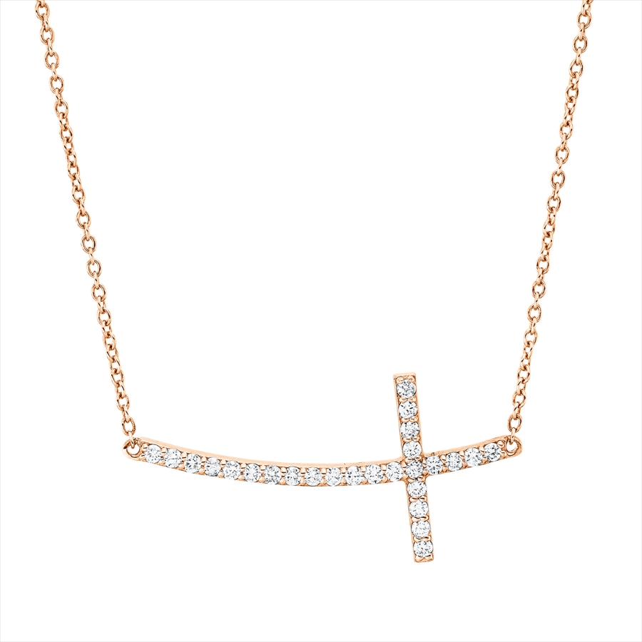 Collier 14 kt RG Kreuz