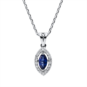 Collier 18 kt WG, mit Öse