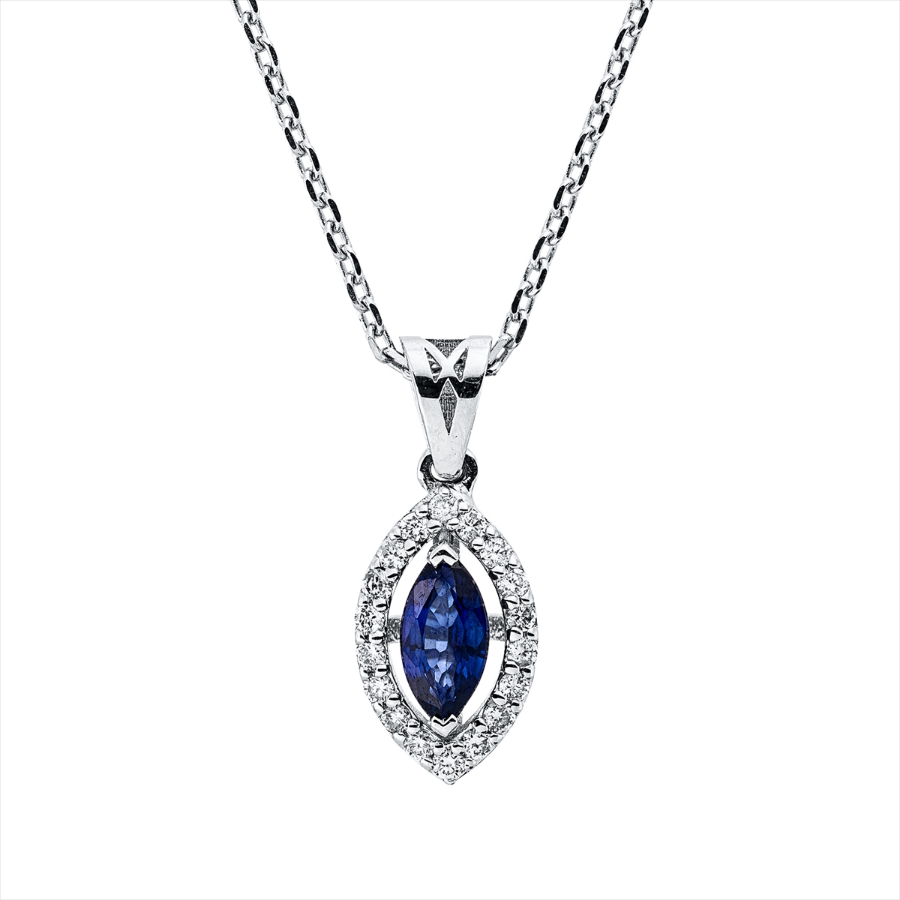 Collier 18 kt WG, mit Öse