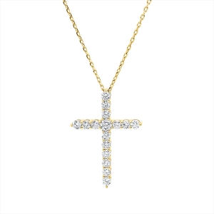 Collier 18 kt GG Kreuz