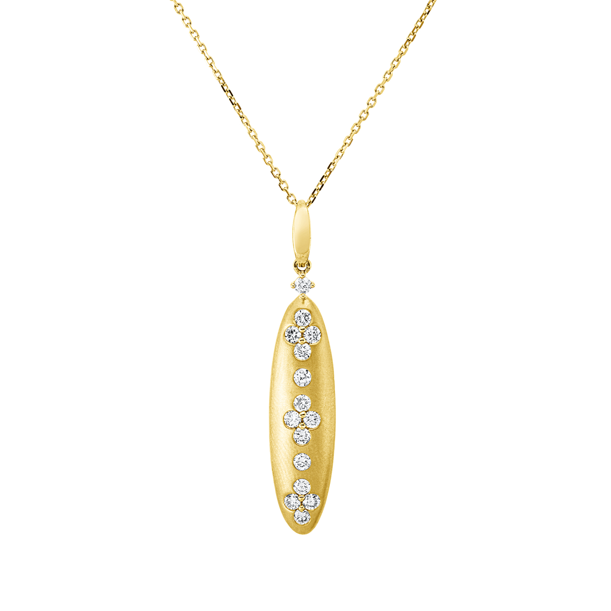 Collier 18 kt GG mit ZÖ 40 cm + 42,5 cm, mattiert