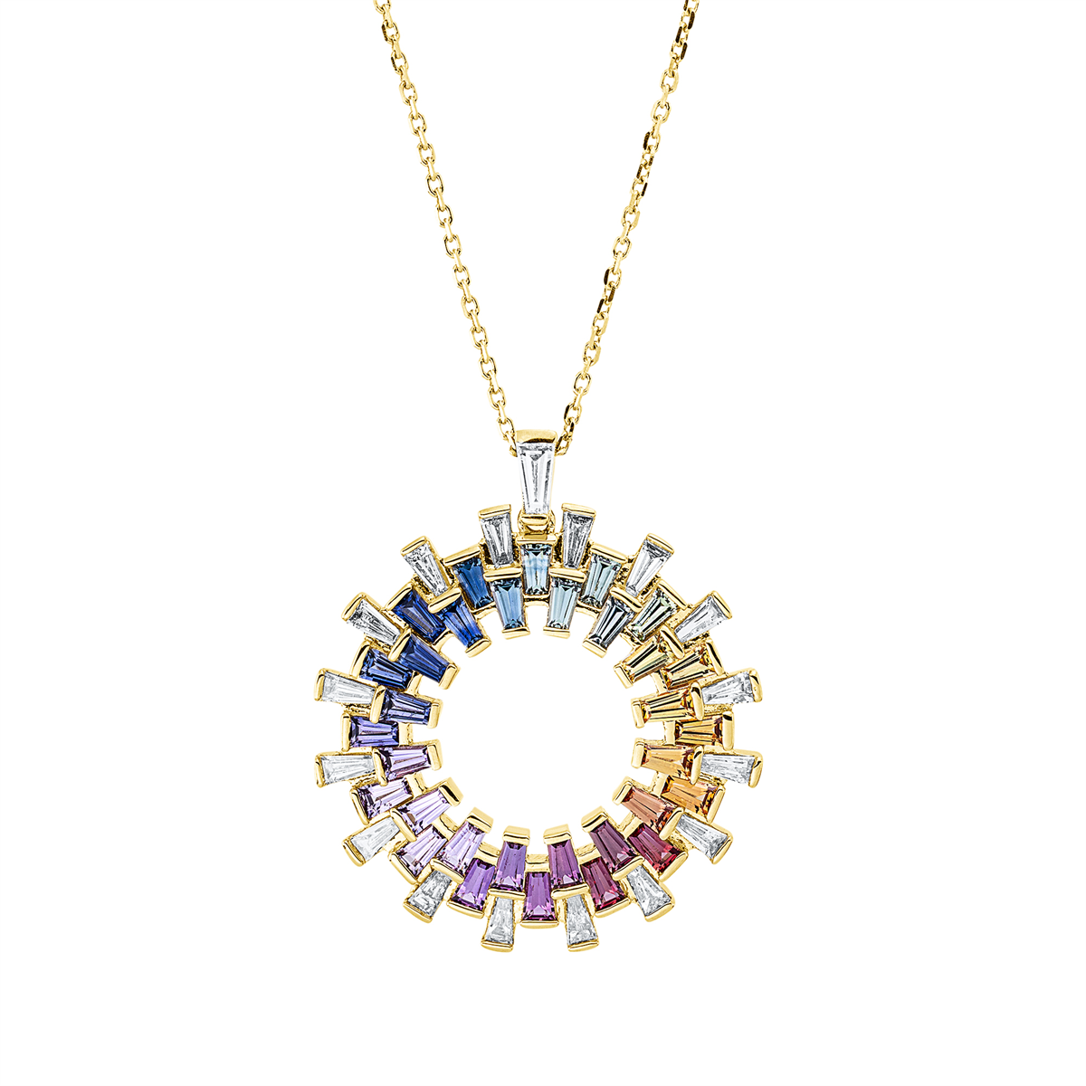 Collier 18 kt GG, mit ZÖ 40 cm + 43 cm