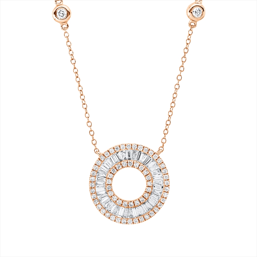 Collier 18 kt RG Kreis, mit ZÖ 40,6 cm