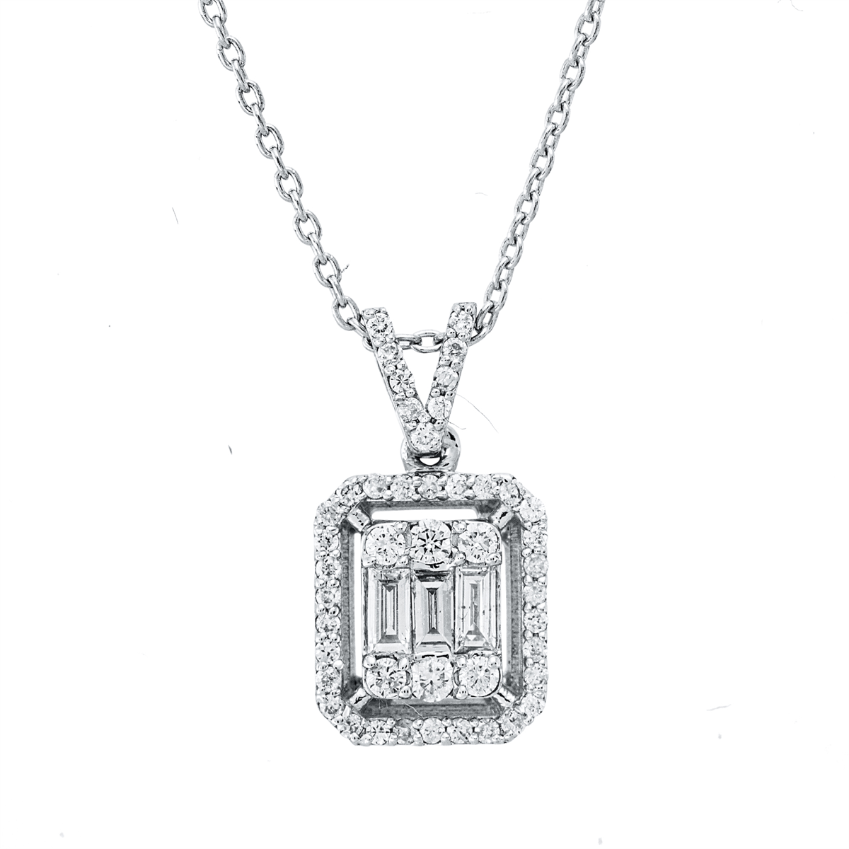 Collier 14 kt WG, mit Öse
