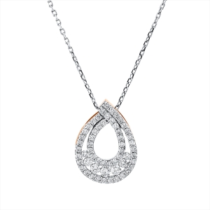 Collier 14 kt RG+WG
