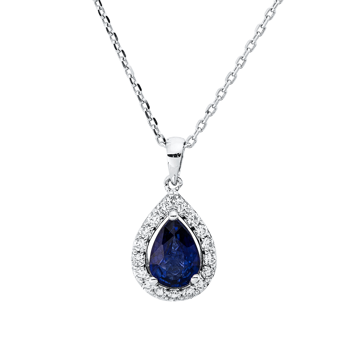 Collier 18 kt WG, mit Öse