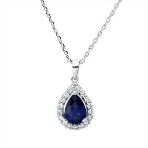 Collier 18 kt WG, mit Öse