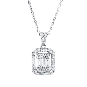 Collier 14 kt WG, mit Öse