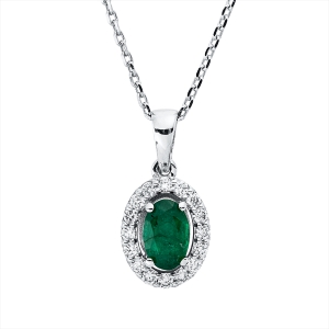 Collier 18 kt WG, mit Öse