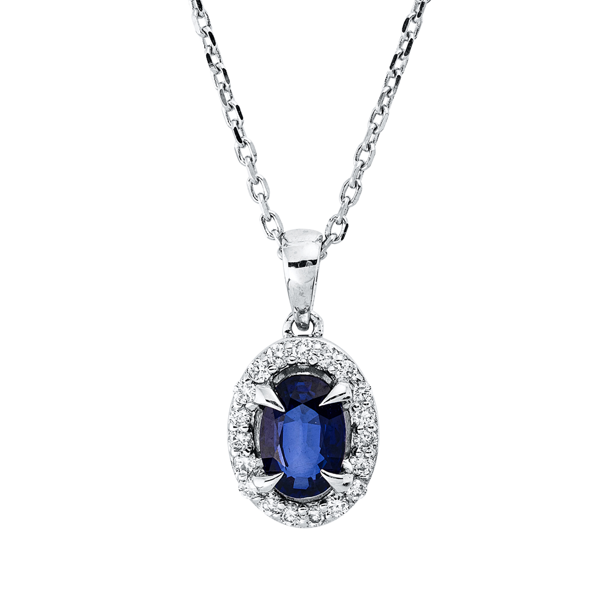 Collier 18 kt WG, mit Öse