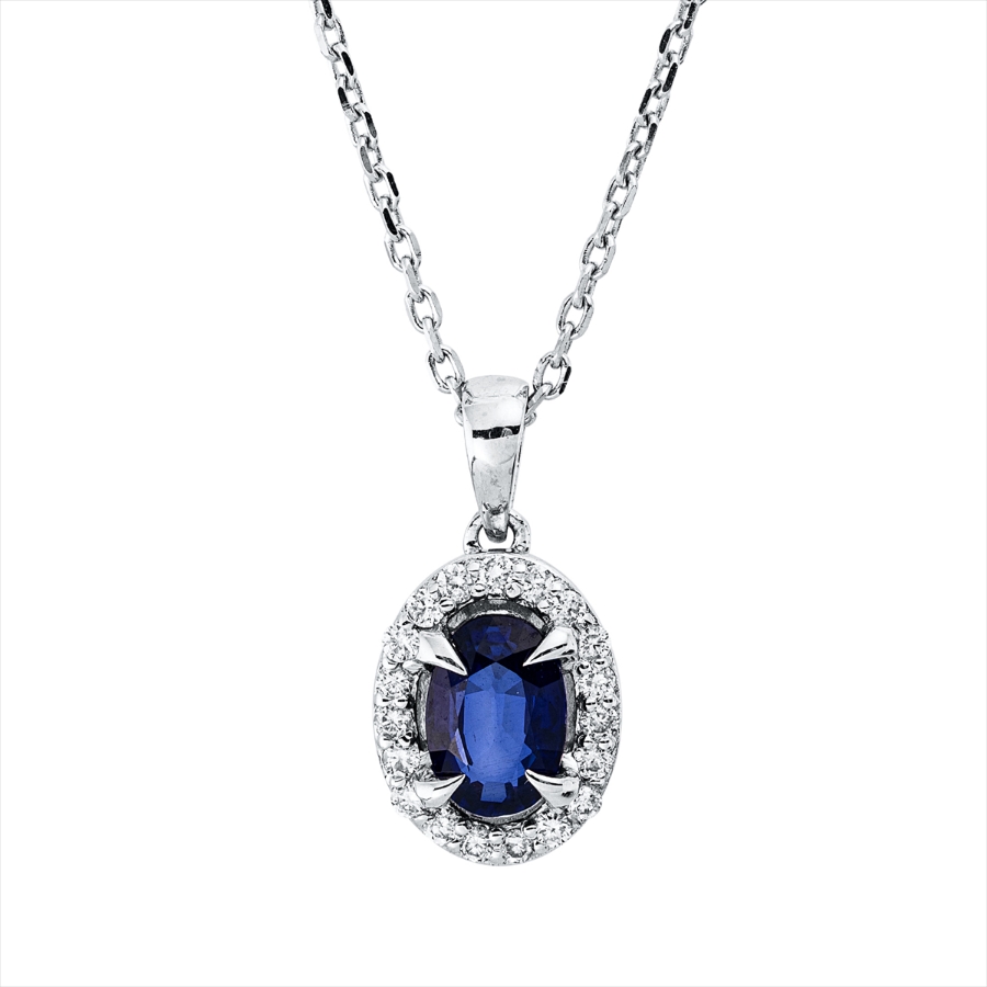 Collier 18 kt WG, mit Öse